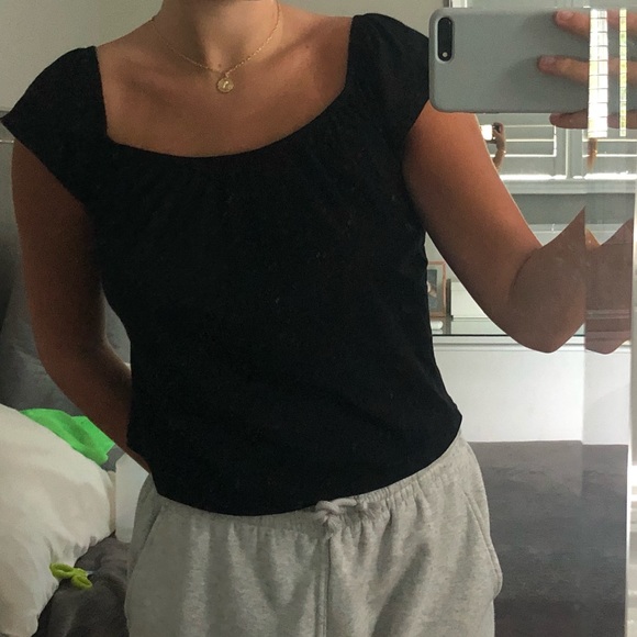 black square neck top size medium from Garage - Picture 1 of 1